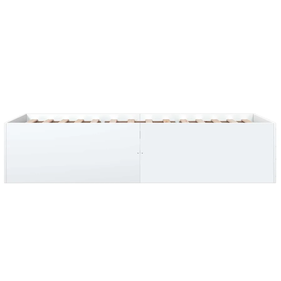 Cadre de lit au sol Blanc 80 x 200 cm Bois d'ingénierie - 5