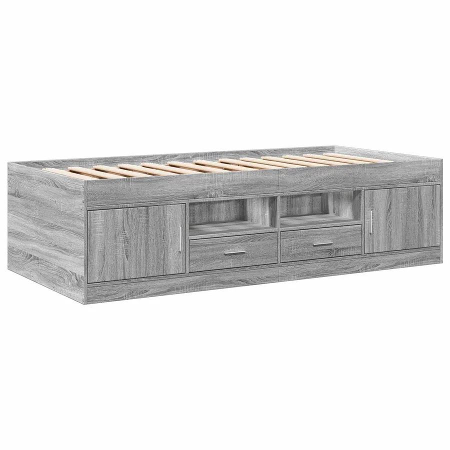 Cadre de lit avec rangement avec tiroir Sonoma gris 80 x 200 cm - 3