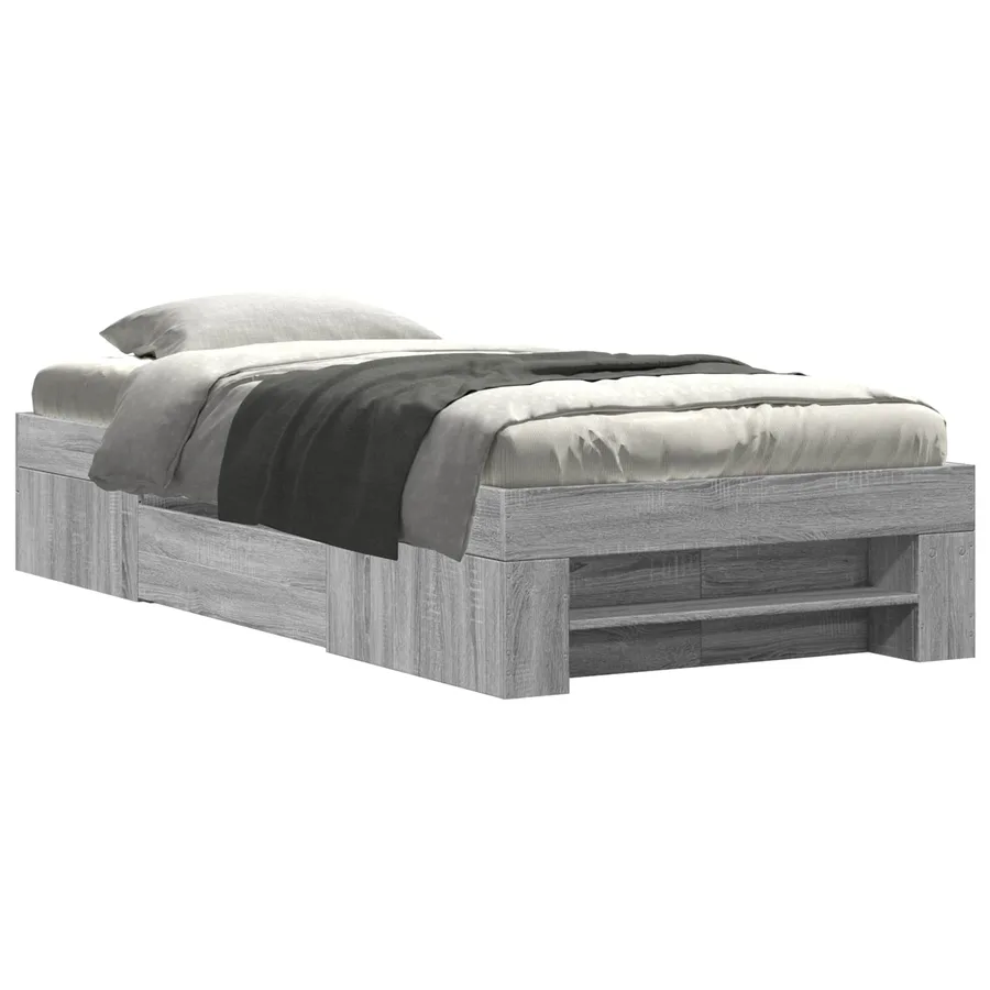 Cadre de lit avec rangement avec tiroir Sonoma gris 80 x 200 cm - 2