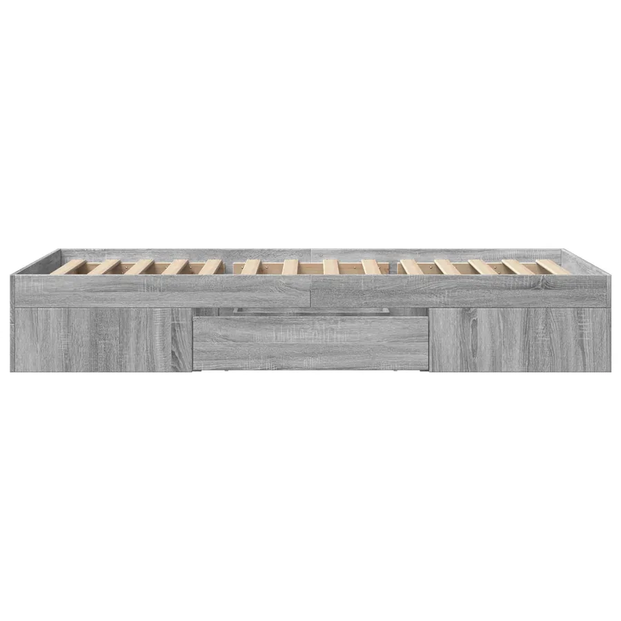 Cadre de lit avec rangement avec tiroir Sonoma gris 80 x 200 cm - 6