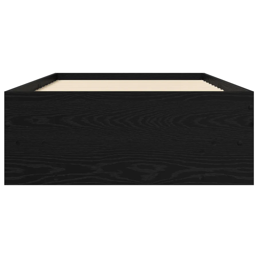 Cadre de lit Chêne noir 80 x 200 cm Bois d'ingénierie - 3