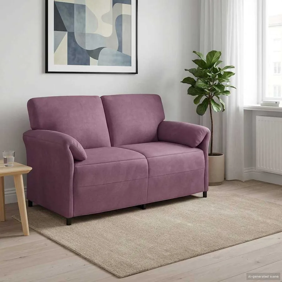 Sofa 2 places Pourpre 158 x 83 x 95 cm Velours