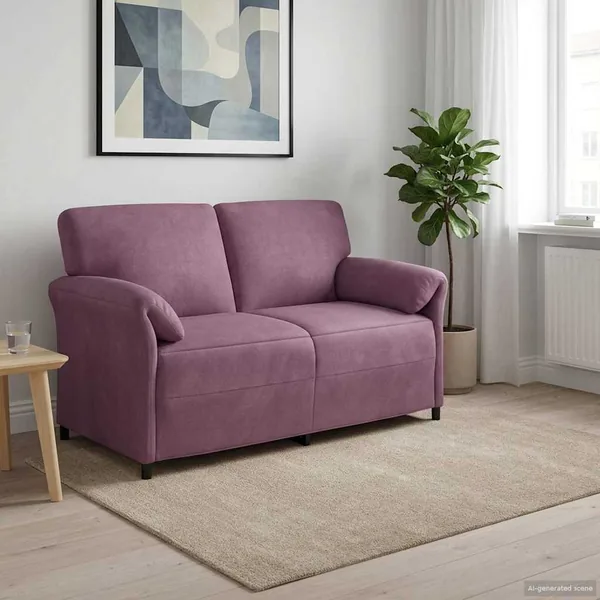 Sofa 2 places Pourpre 158 x 83 x 95 cm Velours