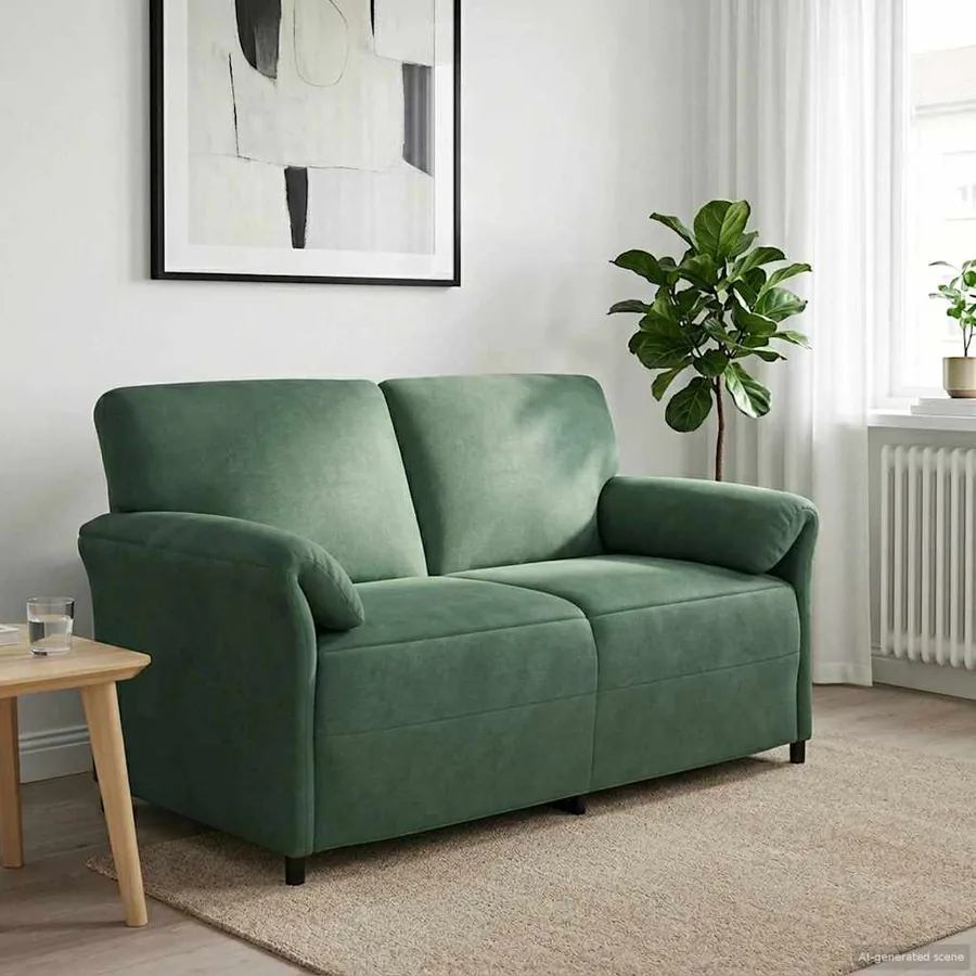 Sofa 2 places Vert Mer 158 x 83 x 95 cm Velours