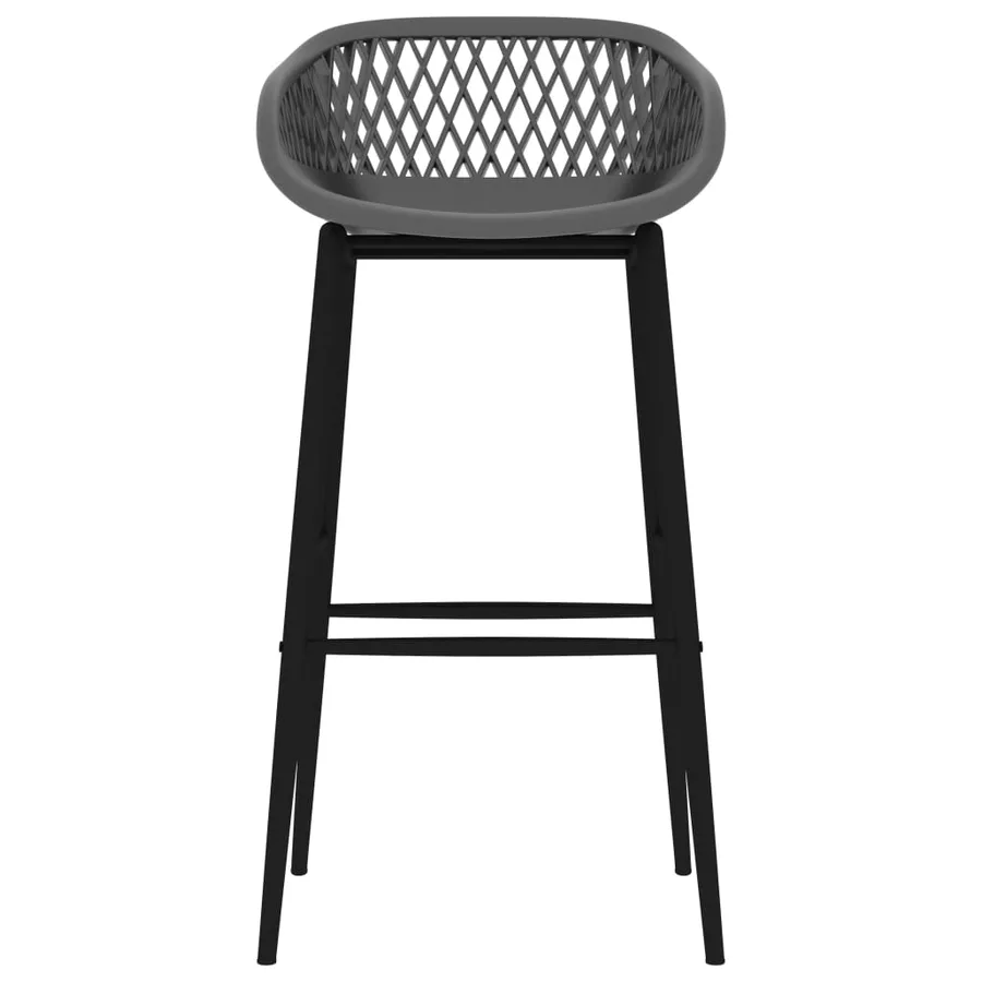 Chaises de bar lot de 4 gris - 3