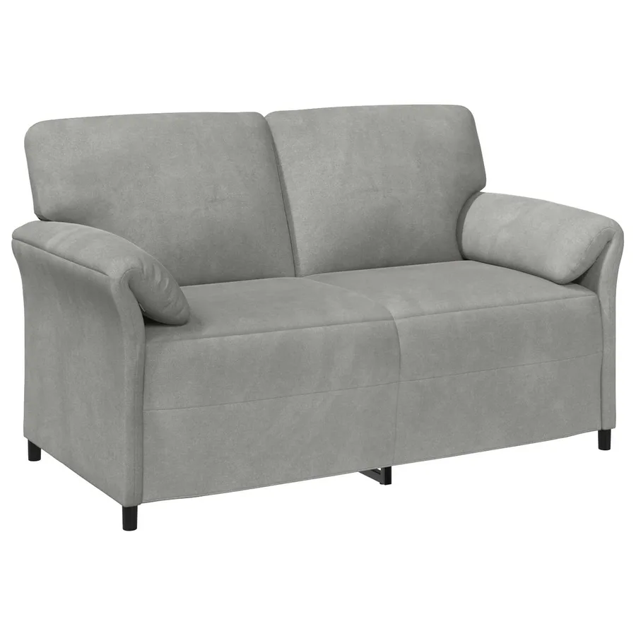 Sofa 2 places Gris clair 158 x 83 x 95 cm Velours - 2