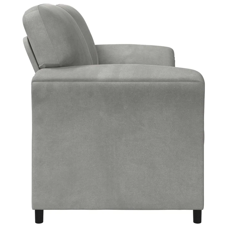 Sofa 2 places Gris clair 158 x 83 x 95 cm Velours - 4