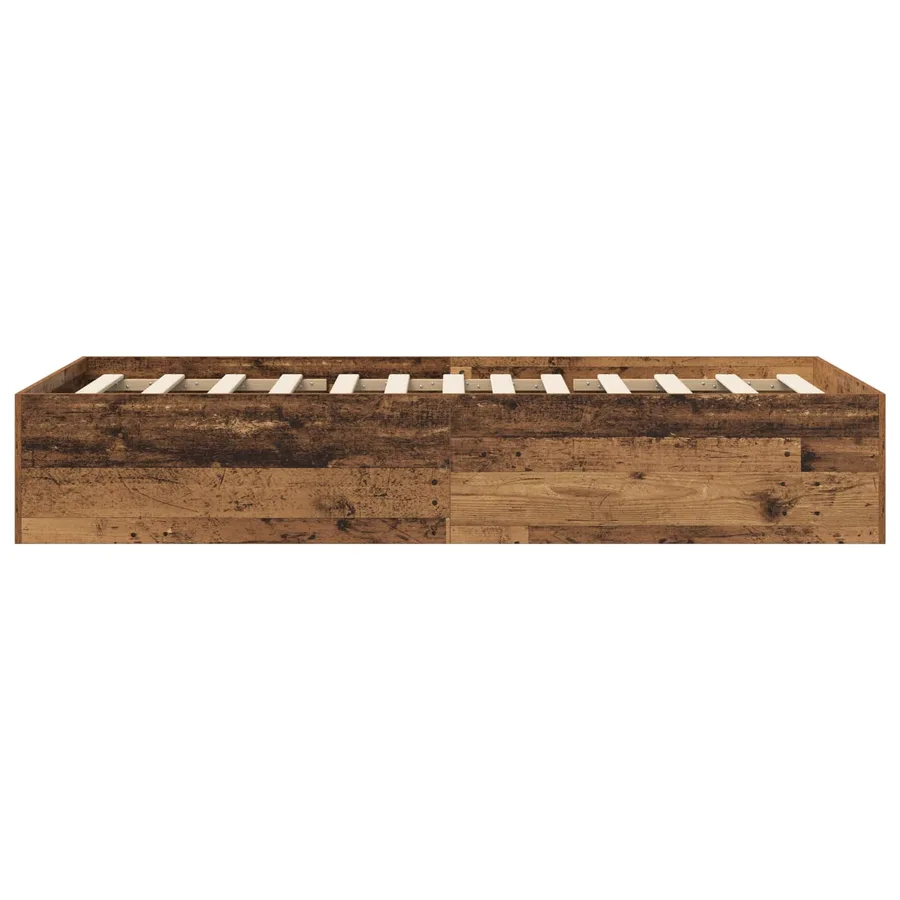 Cadre de lit au sol Bois ancien 80 x 200 cm Bois d'ingénierie - 4