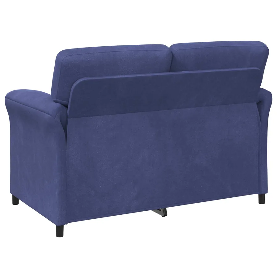 Sofa 2 places Bleu police 138 x 83 x 95 cm Velours - 5