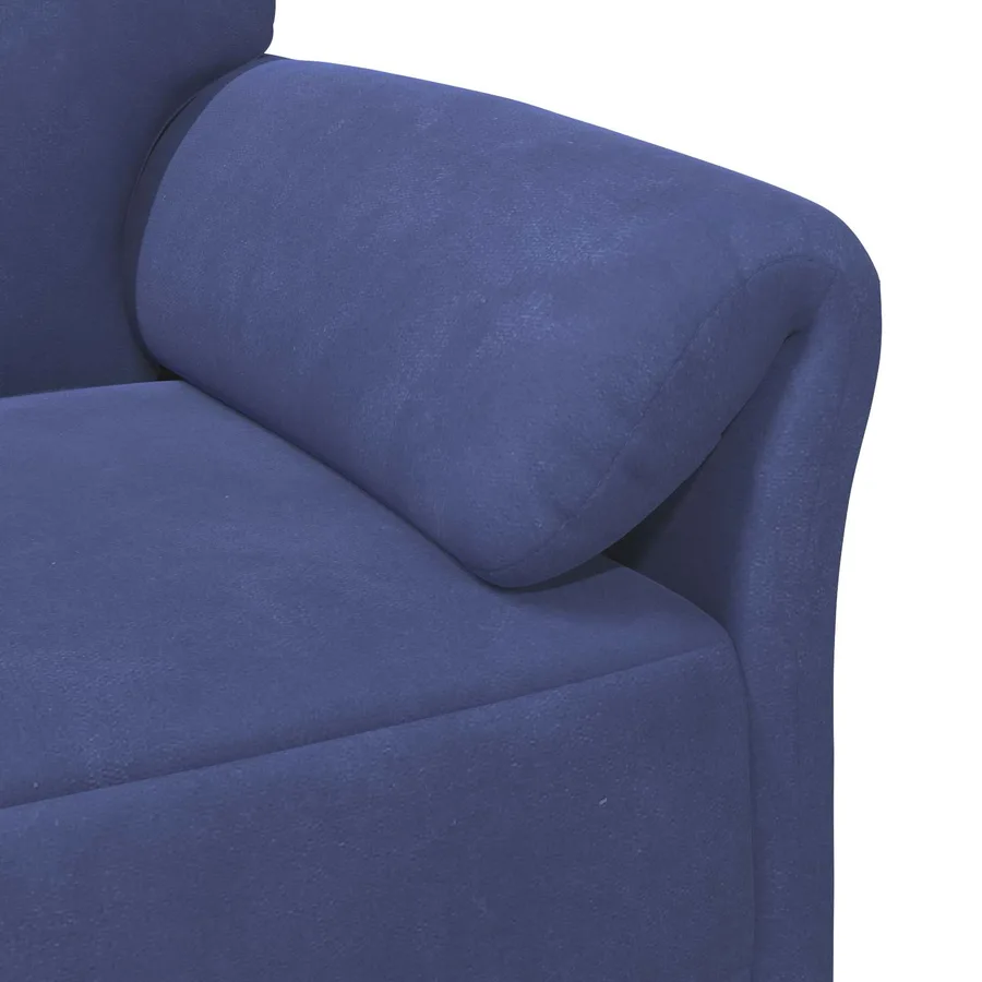 Sofa 2 places Bleu police 138 x 83 x 95 cm Velours - 6
