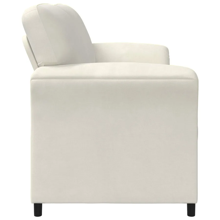 Sofa 2 places Crème 138 x 83 x 95 cm Velours - 4