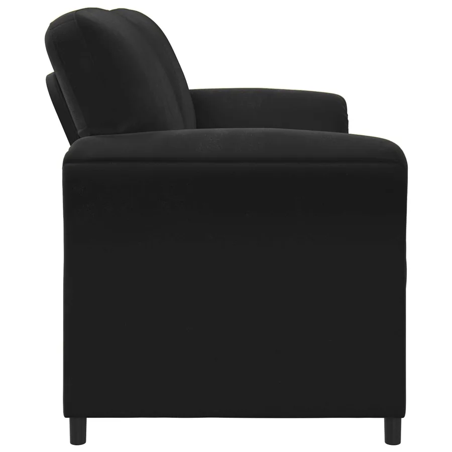 Sofa 2 places Noir 138 x 83 x 95 cm Velours - 4