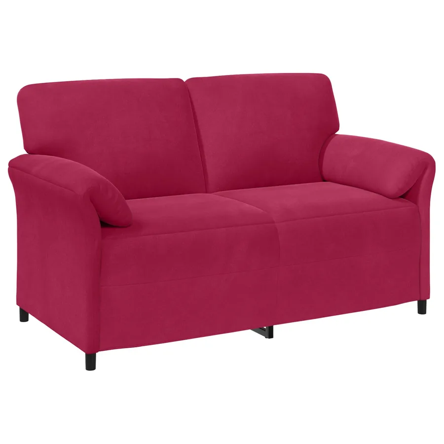 Sofa 2 places Bordeaux 158 x 83 x 95 cm Velours - 2