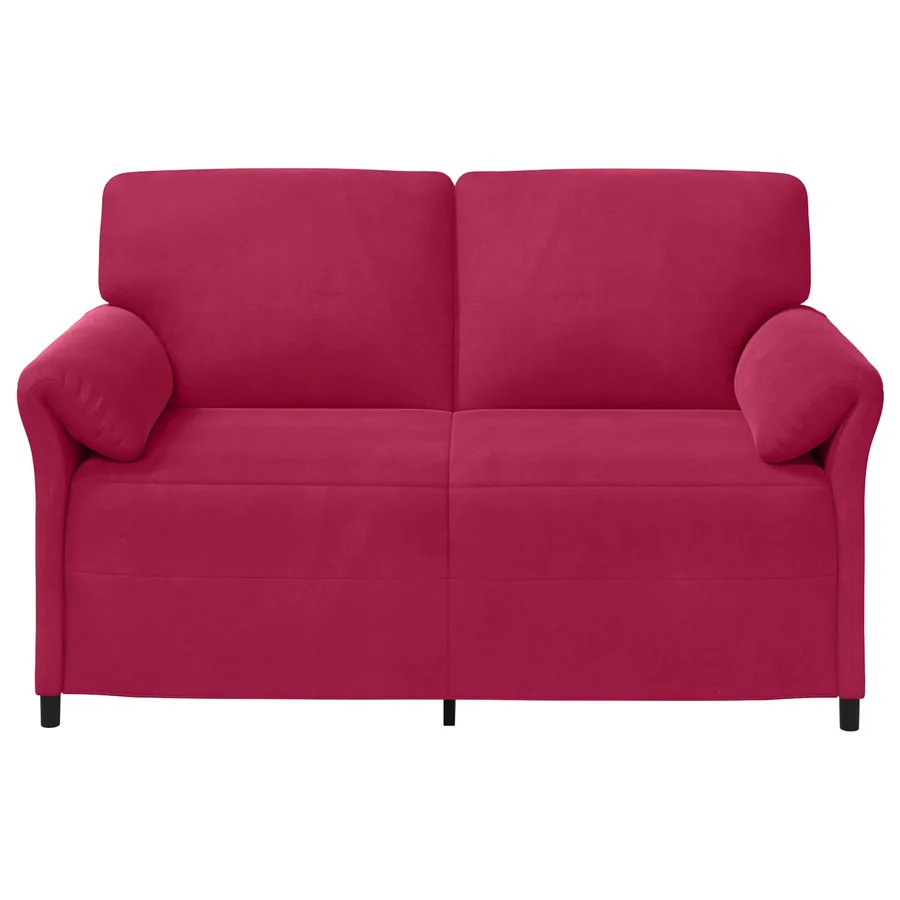 Sofa 2 places Bordeaux 158 x 83 x 95 cm Velours - 3