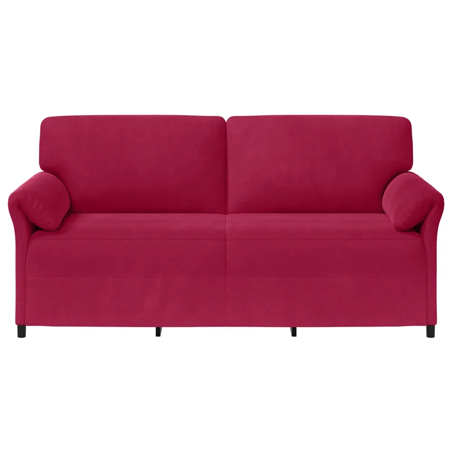 Sofa 3 places Bordeaux 198 x 83 x 95 cm Velours - 3