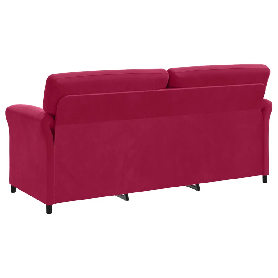 Sofa 3 places Bordeaux 198 x 83 x 95 cm Velours - 5