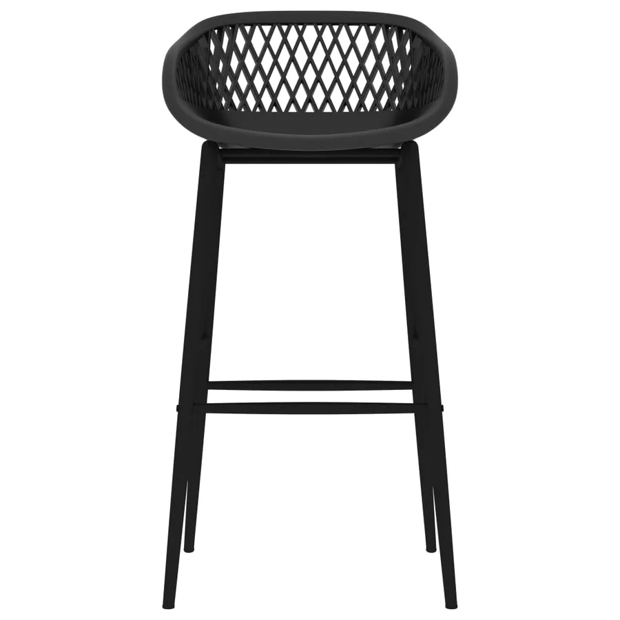 Chaises de bar lot de 4 noir - 3