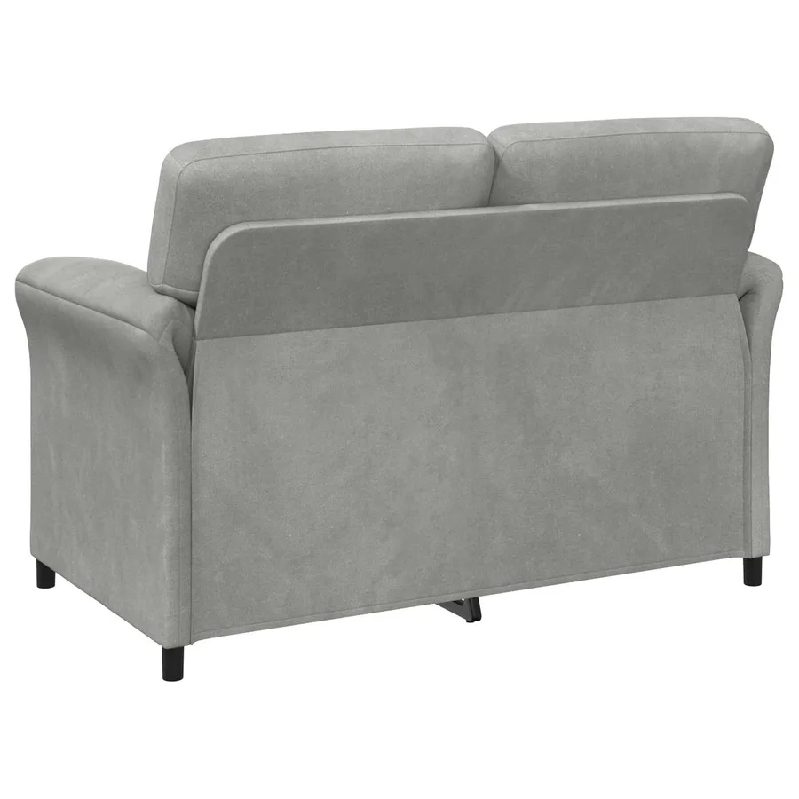 Sofa 2 places Gris clair 138 x 83 x 95 cm Velours - 5