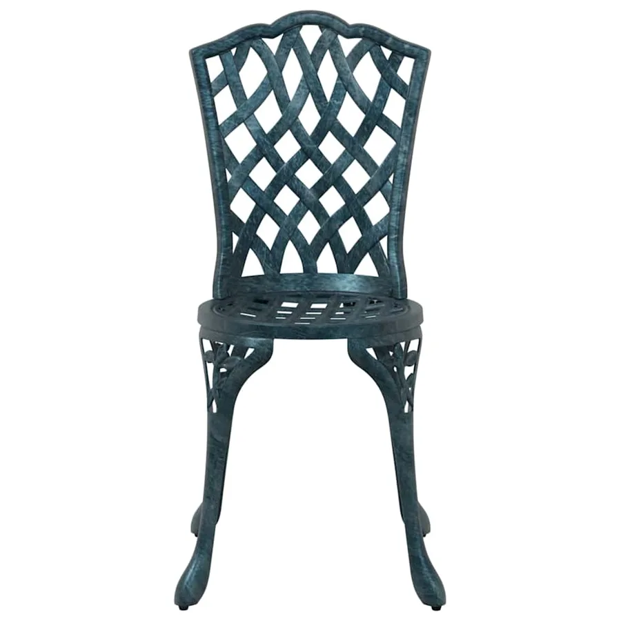 Ensemble de salle à manger pour jardin 5 pcs Vert Aluminium - 9