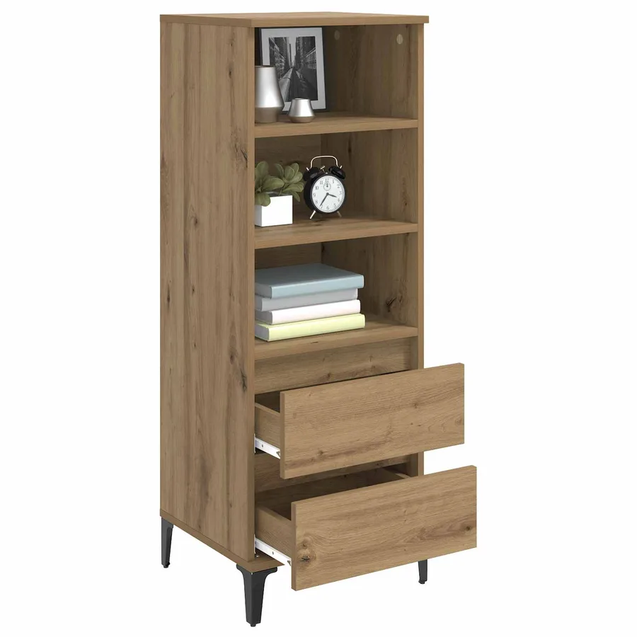 Haut Armoire Chêne artisanal 40 x 36 x 110 cm Bois d'ingénierie - 3