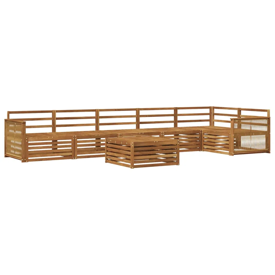 Ensemble de canapés d'extérieur 7 pcs Naturel - 2