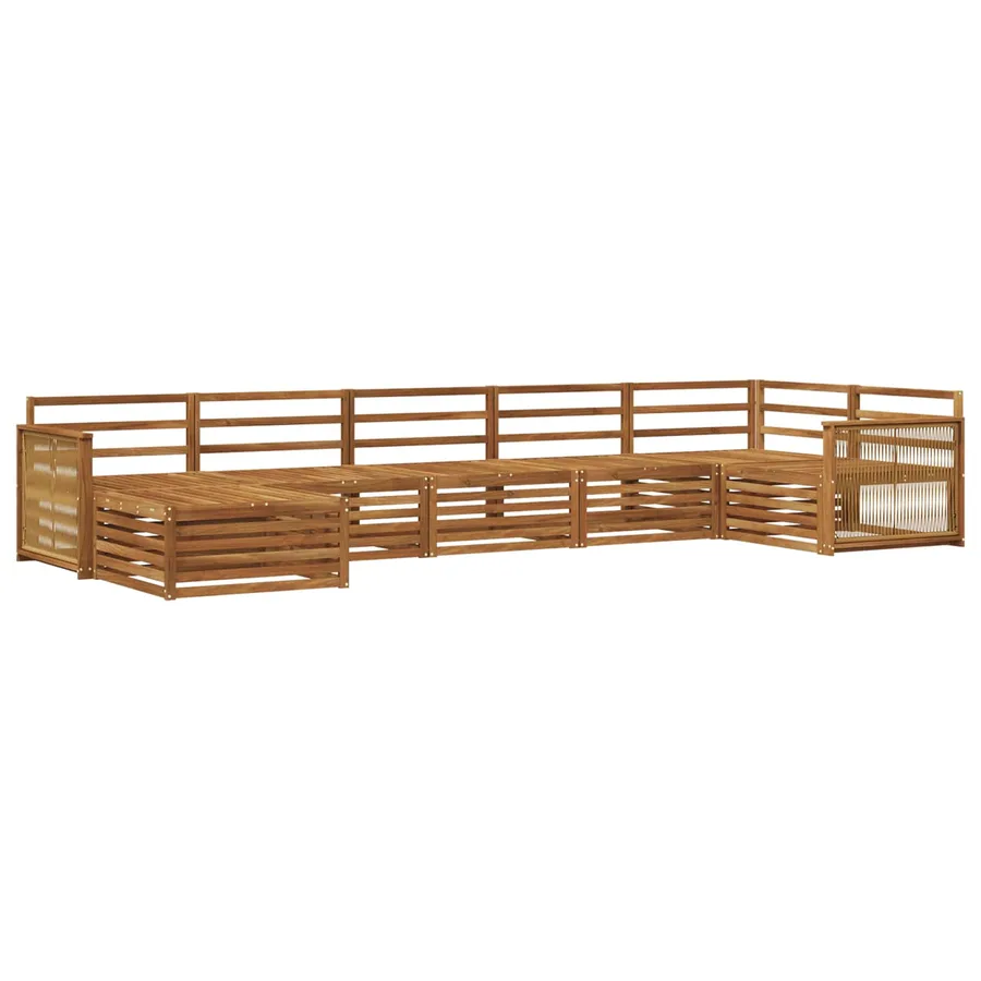 Ensemble de canapés d'extérieur 7 pcs Naturel - 2