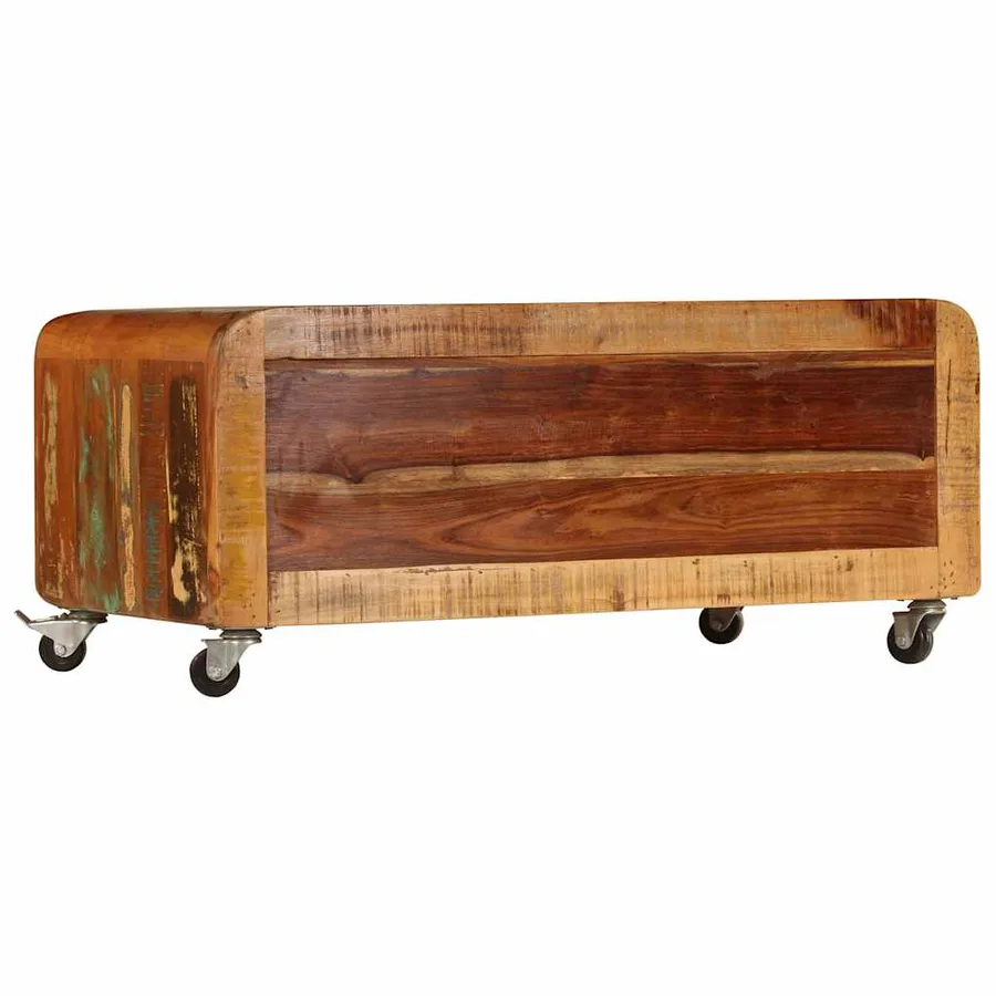 Table basse 85x55x40 cm Bois de récupération massif - 3