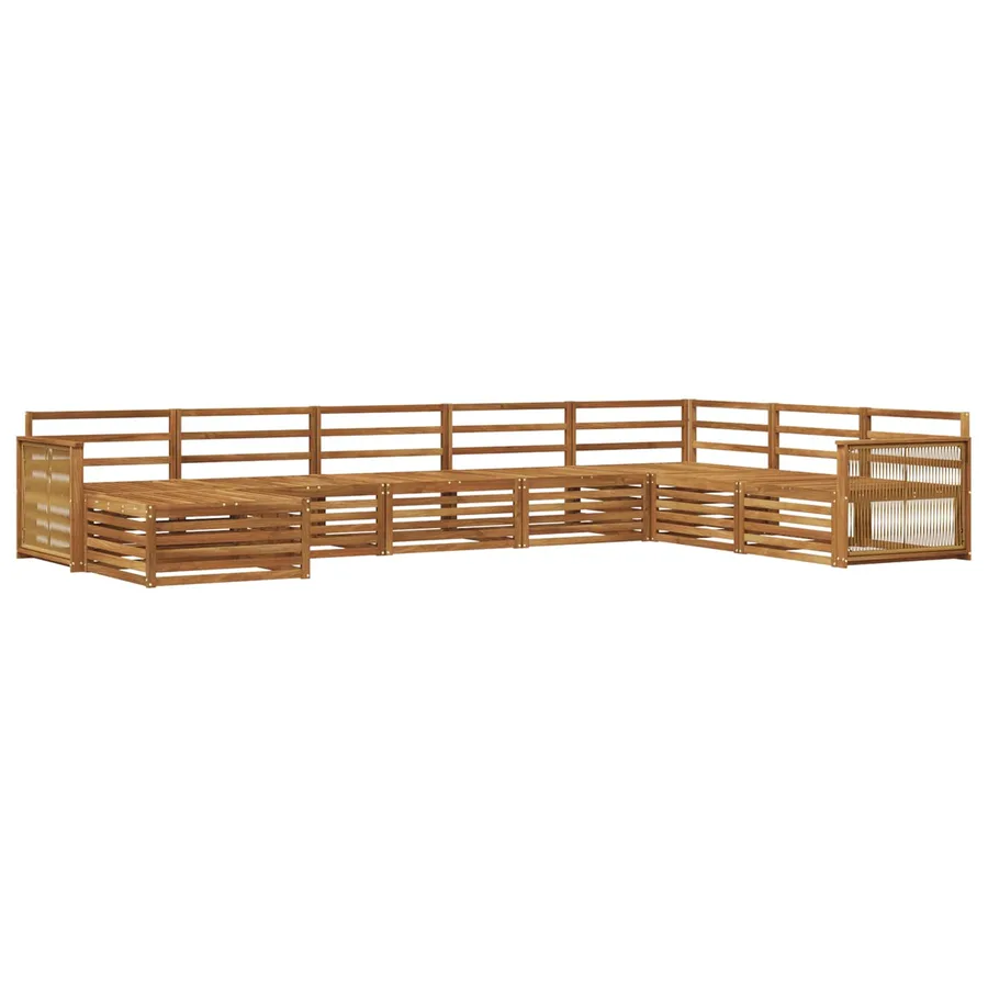 Ensemble de canapés d'extérieur 8 pcs Naturel - 2