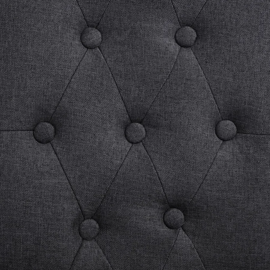 Chaises à manger lot de 6 gris foncé tissu - 7