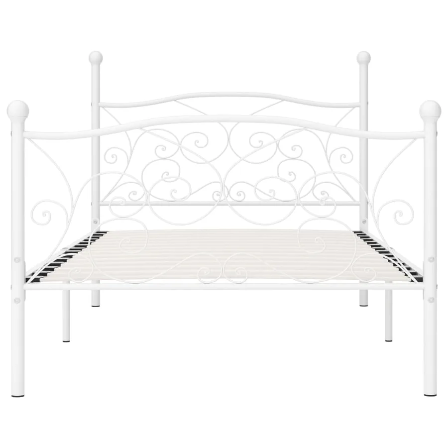 Cadre de lit sans matelas avec sommier à lattes métal 100x200cm - 3
