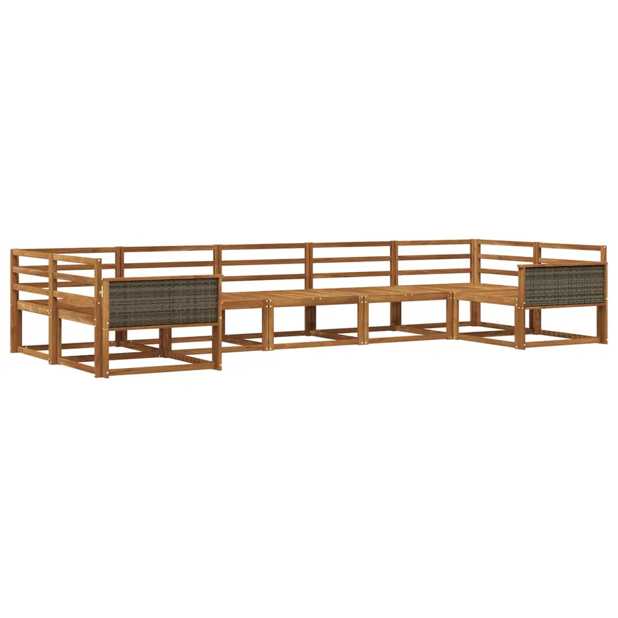 Ensemble de canapés d'extérieur 7 pcs Naturel - 2