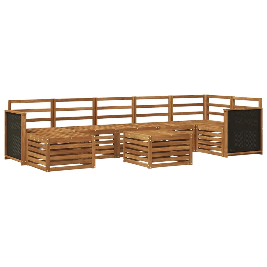Ensemble de canapés d'extérieur 7 pcs Naturel - 2