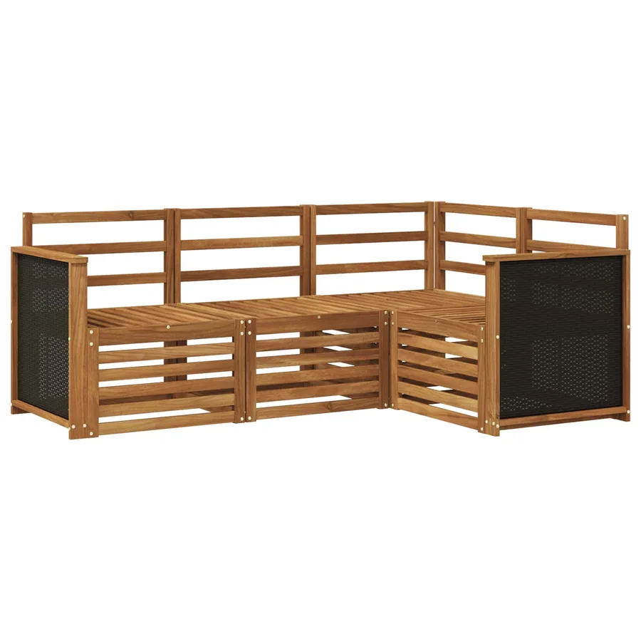 Ensembles de canapés 4 pcs Bois d'Acacia Massif - 2