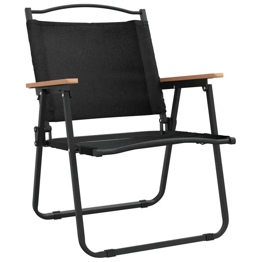 Chaises de camping lot de 2 Noir 54x55x78 cm Tissu Oxford - 3