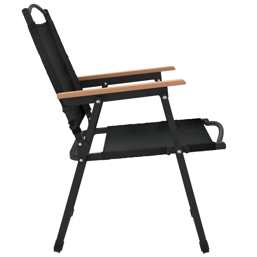 Chaises de camping lot de 2 Noir 54x55x78 cm Tissu Oxford - 5