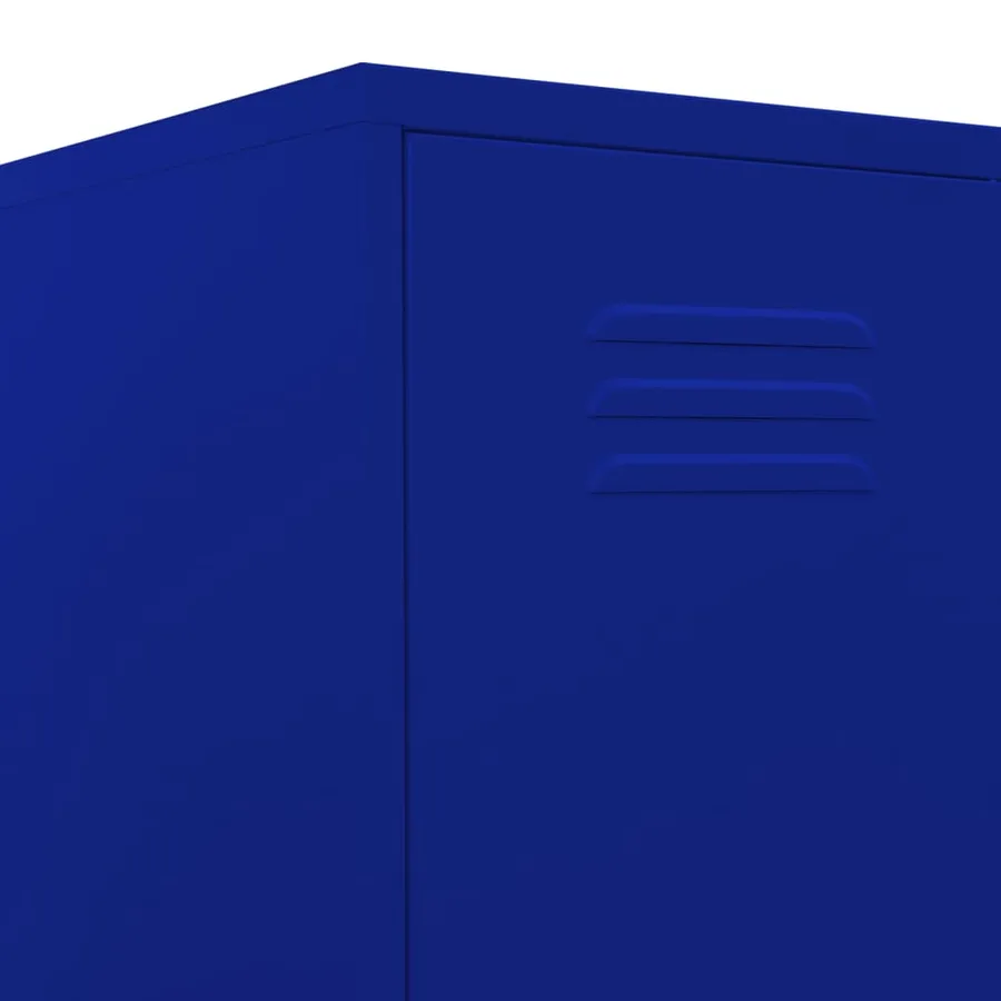 Armoire à casiers Bleu marine 35x46x180 cm Acier - 7