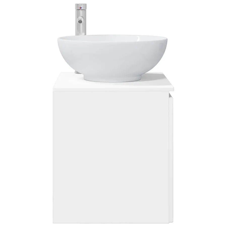 Vanité de lavabo mural Blanc 49,5 x 44,5 x 65 cm - 4