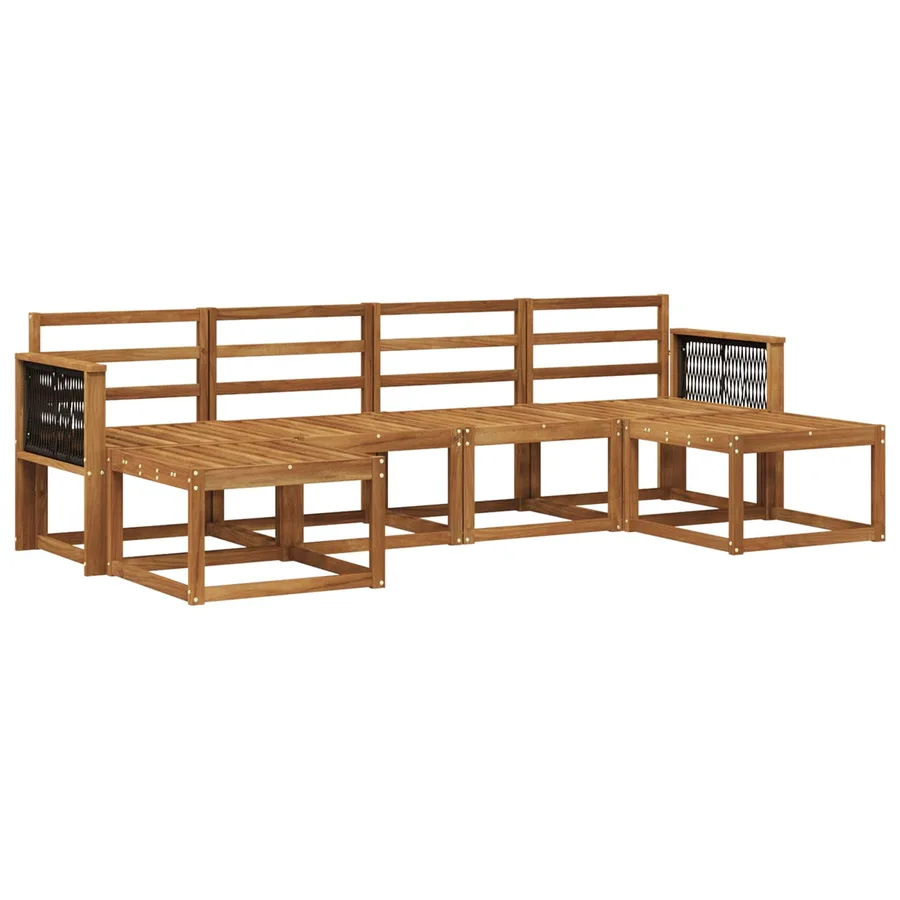 Ensemble de canapés d'extérieur 6 pcs Naturel - 2