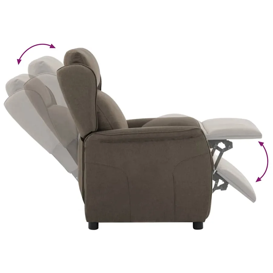 Fauteuil inclinable Taupe 66.5 x 94 x 101.5 cm Polyester - 7