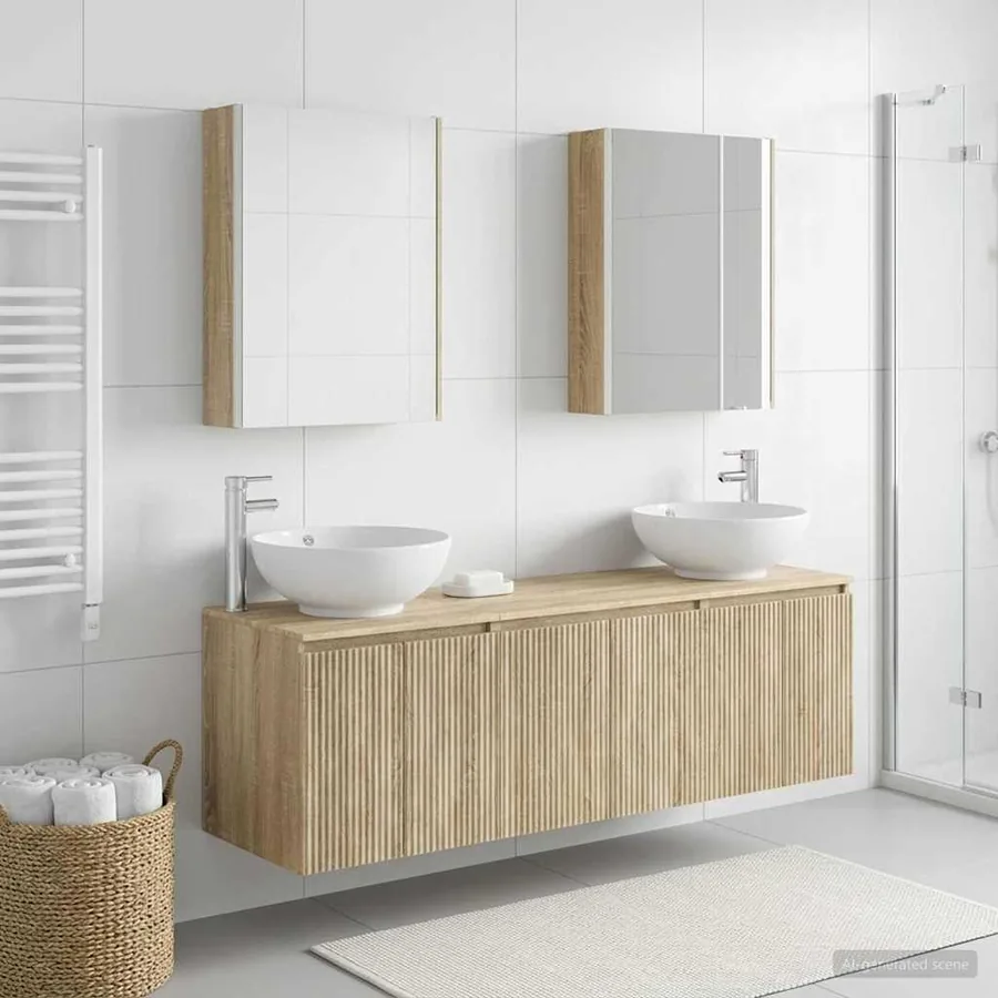 Ensemble d'armoire de salle de bain 5 pcs Chêne Sonoma