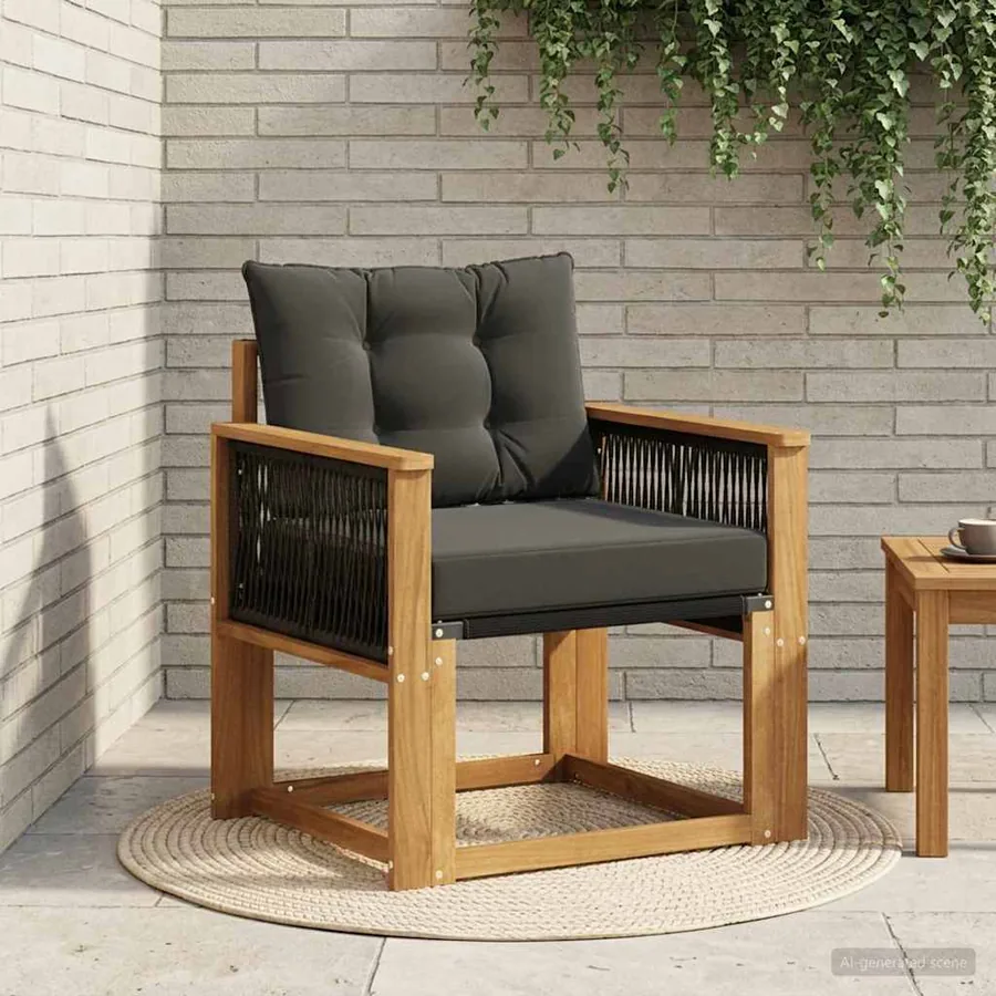 Sofa de milieu extérieur Bois d'Acacia Massif Naturel