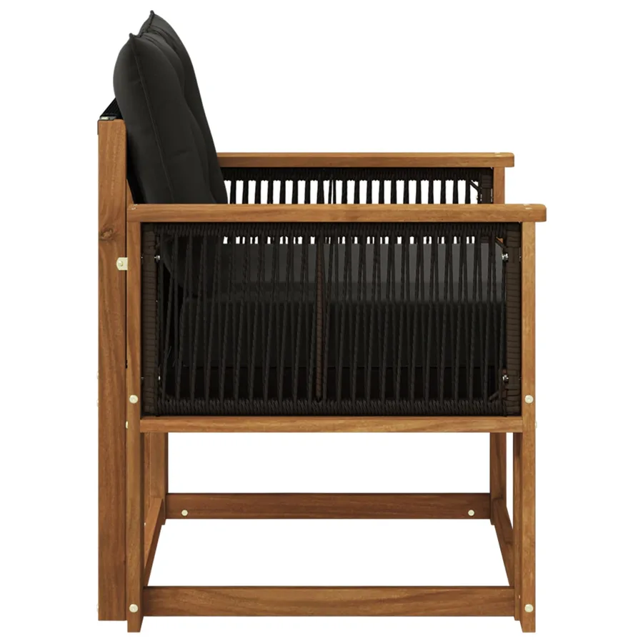 Sofa de milieu extérieur Bois d'Acacia Massif Naturel - 6