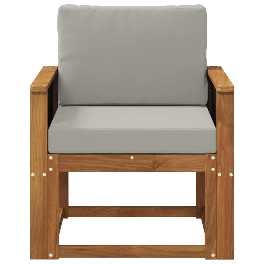 Sofa de milieu extérieur Bois d'Acacia Massif Naturel - 3