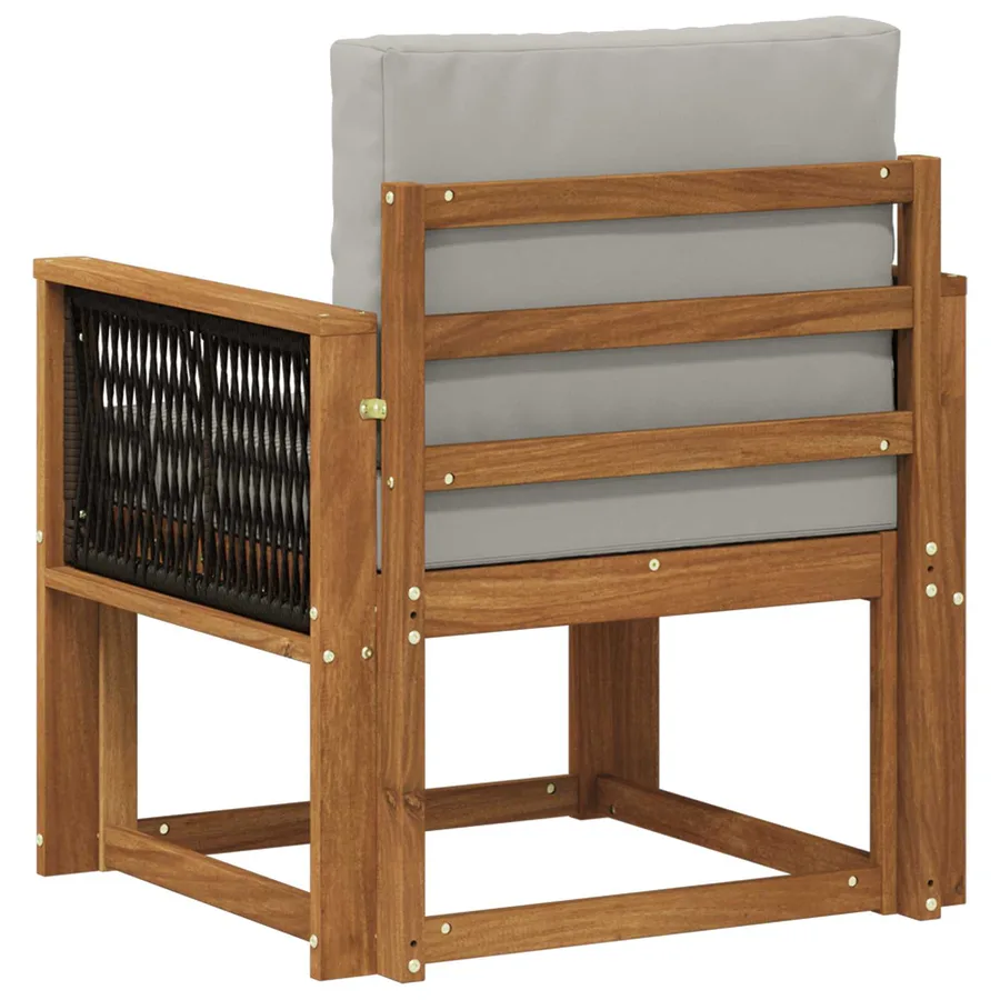 Sofa de milieu extérieur Bois d'Acacia Massif Naturel - 5