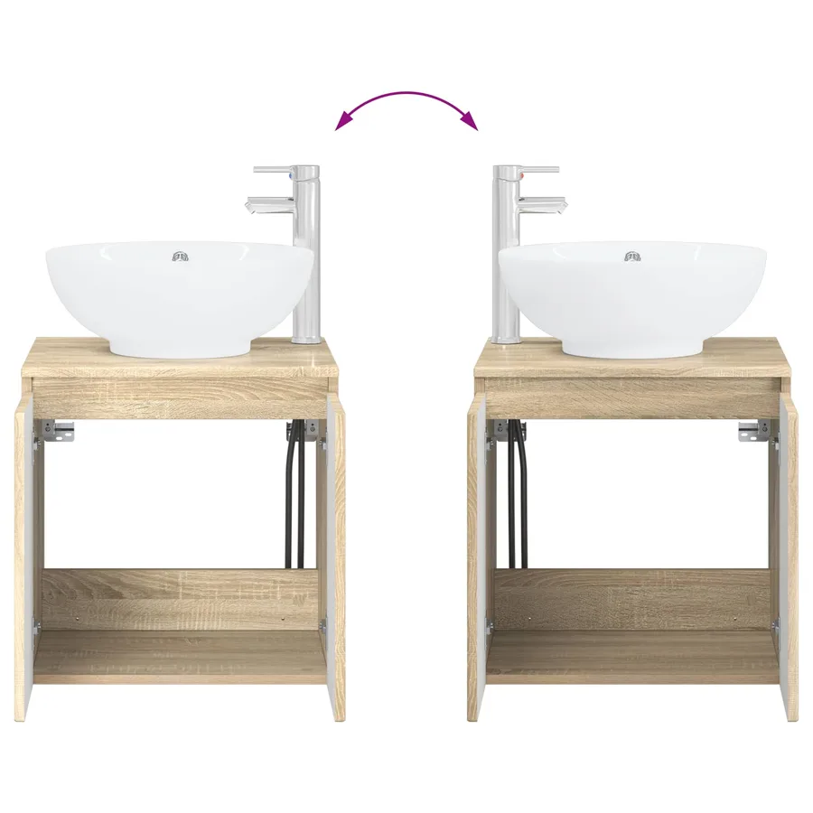 Ensemble d'armoire de salle de bain 4 pcs Chêne Sonoma - 13