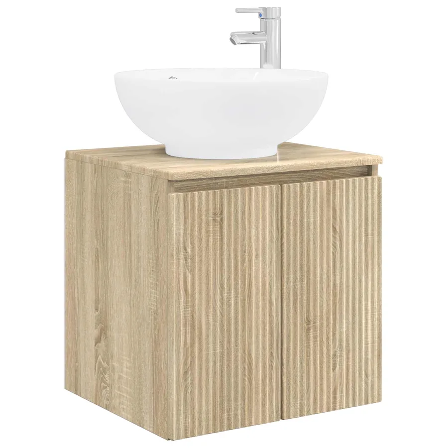 Ensemble d'armoire de salle de bain 4 pcs Chêne Sonoma - 5