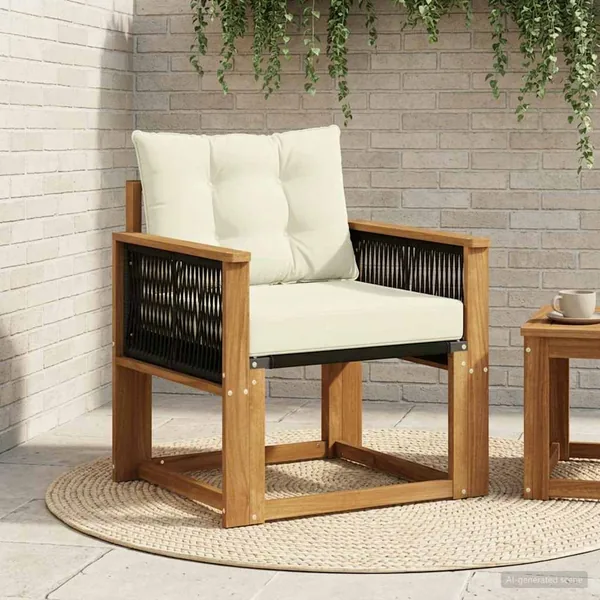 Sofa de milieu extérieur Bois d'Acacia Massif Naturel