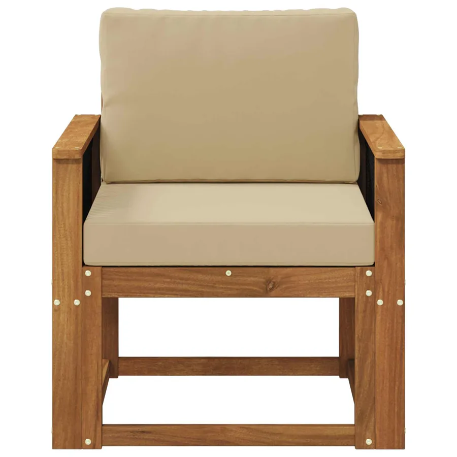 Sofa de milieu extérieur Bois d'Acacia Massif Naturel - 3