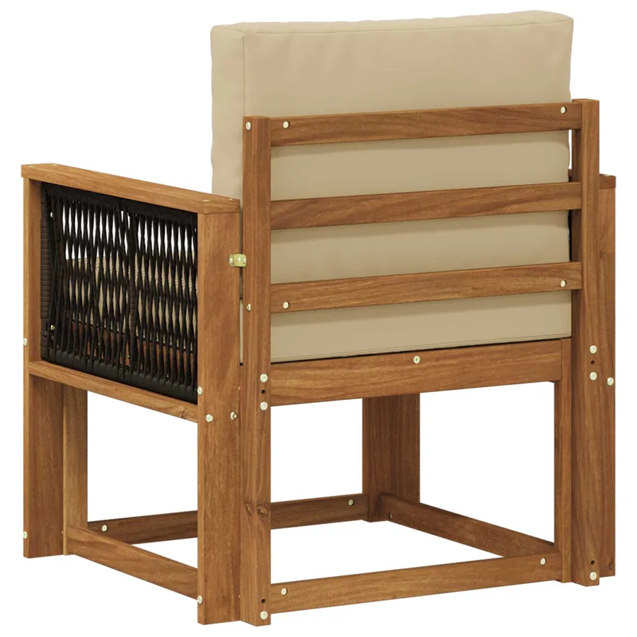 Sofa de milieu extérieur Bois d'Acacia Massif Naturel - 5