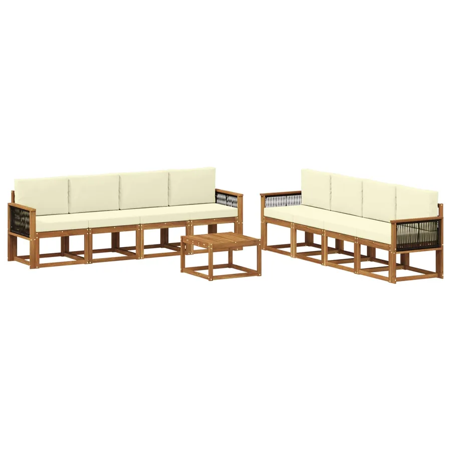 Ensemble de canapés d'extérieur 7 pcs Naturel et Crème - 2